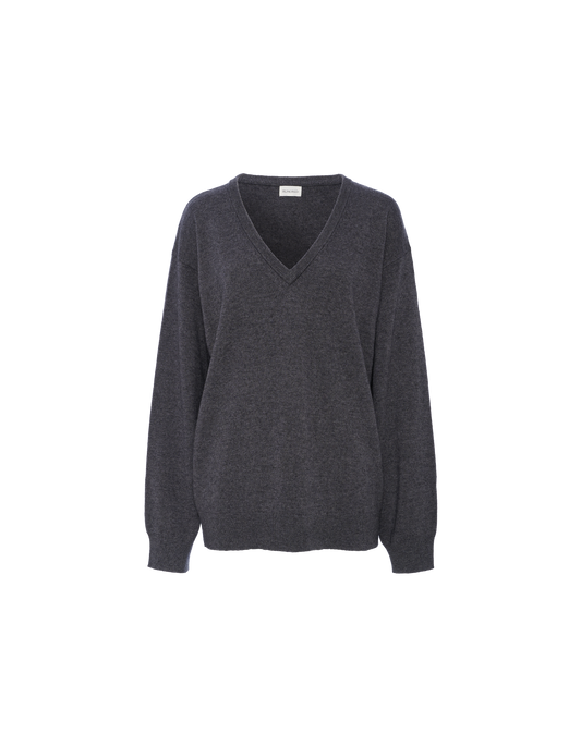 Vail V-Neck Sweater | Charcoal Heather