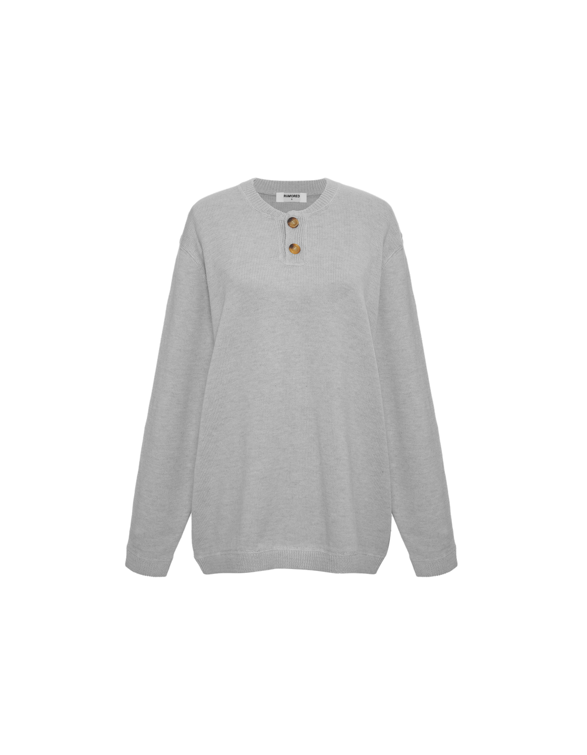 Varsity Henley | Light Heather Gray - Knitwear