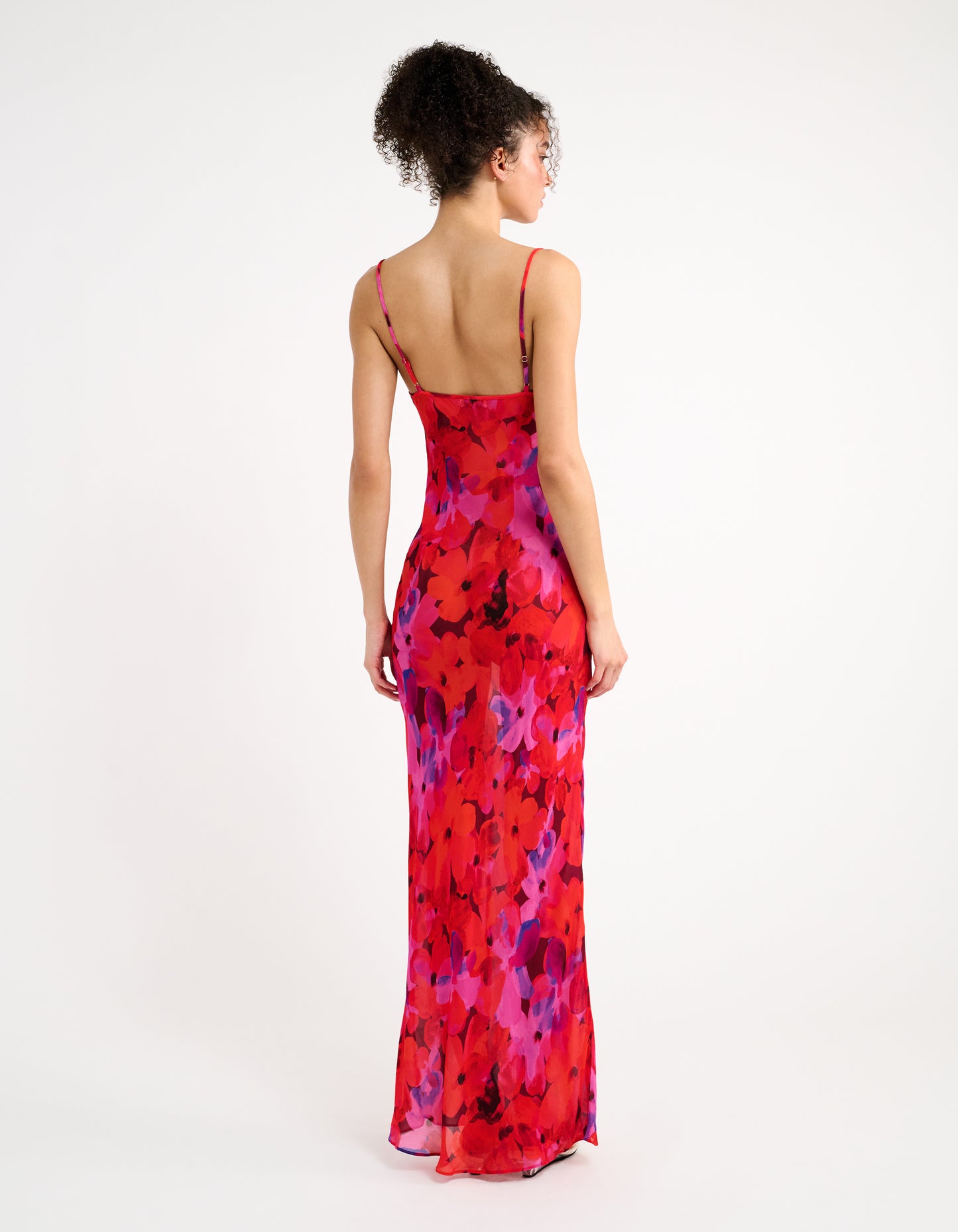 Vintage Slip Maxi Dress | Watercolor Pansy