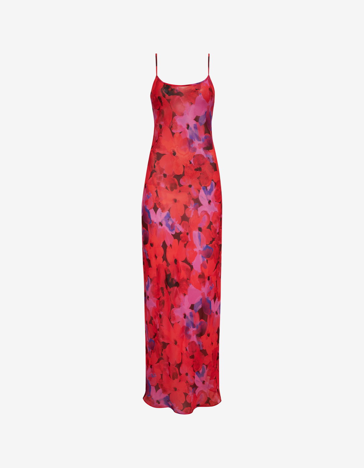 Vintage Slip Maxi Dress | Watercolor Pansy