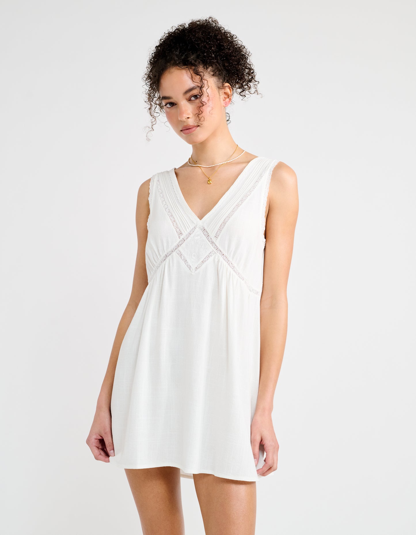 Wayside Mini Dress in White