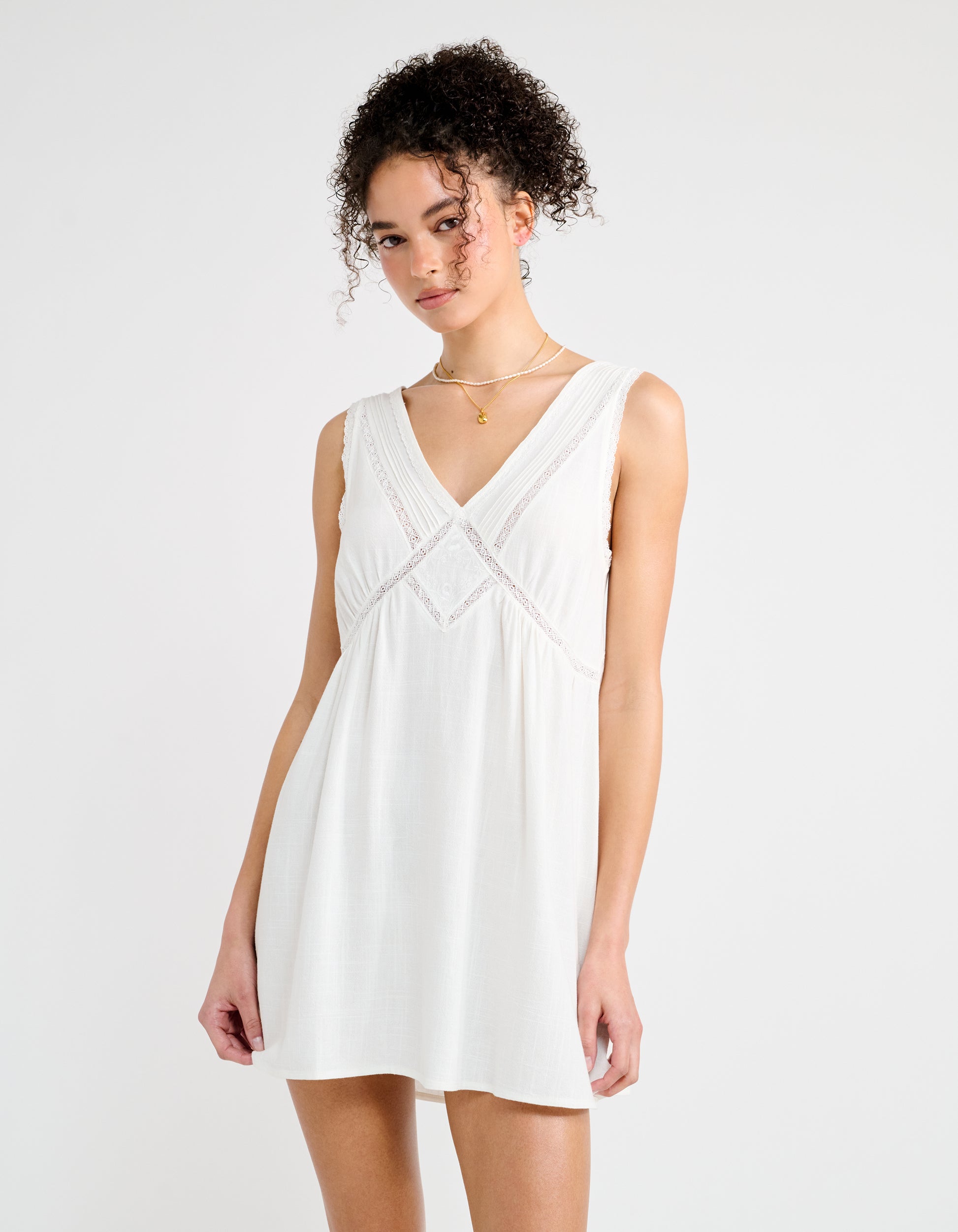 Wayside Mini Dress in White