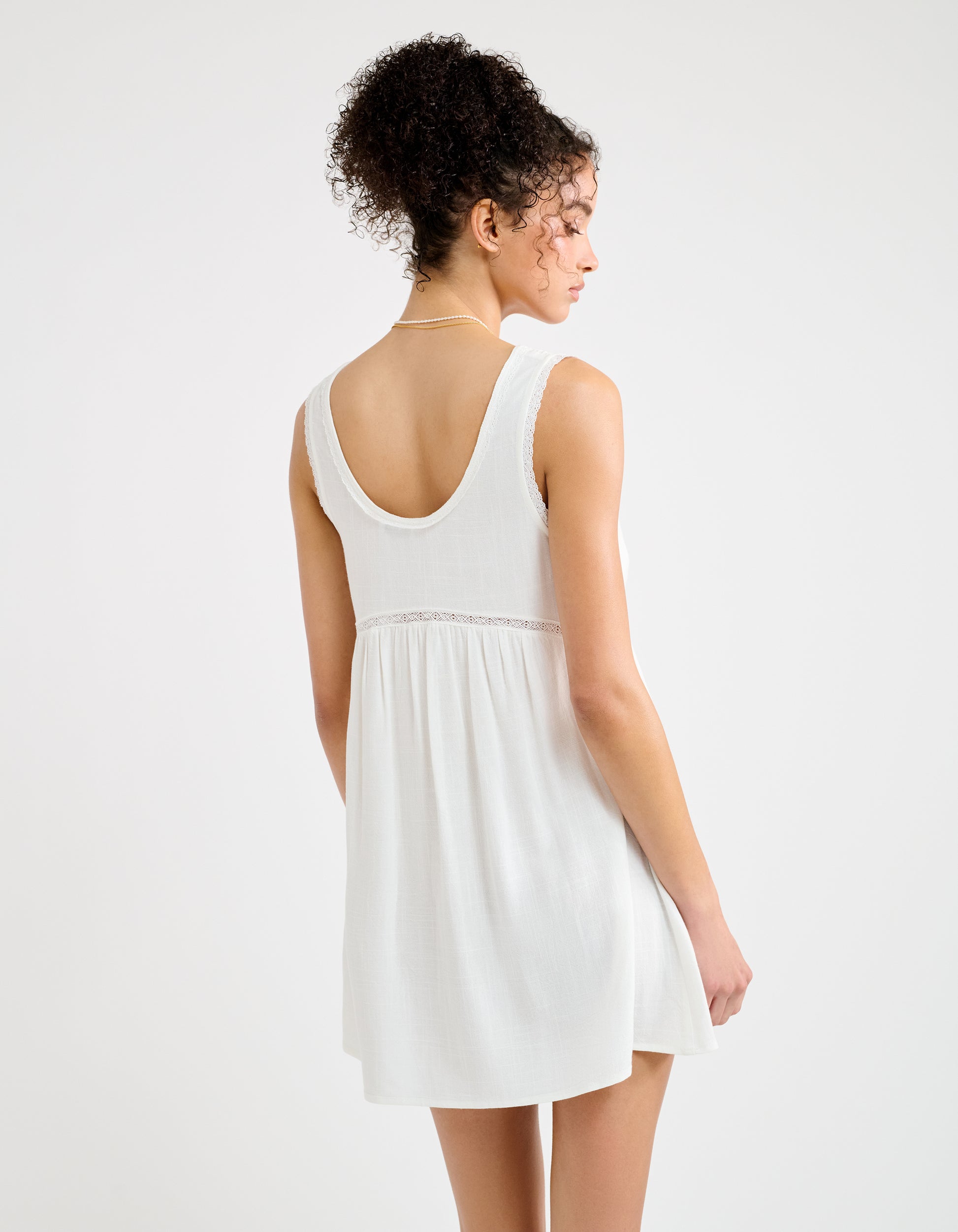 Wayside Mini Dress in White
