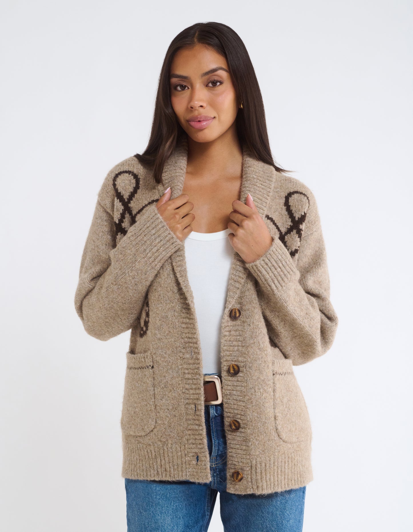 Wild Horses Cardigan | Mocha Heather