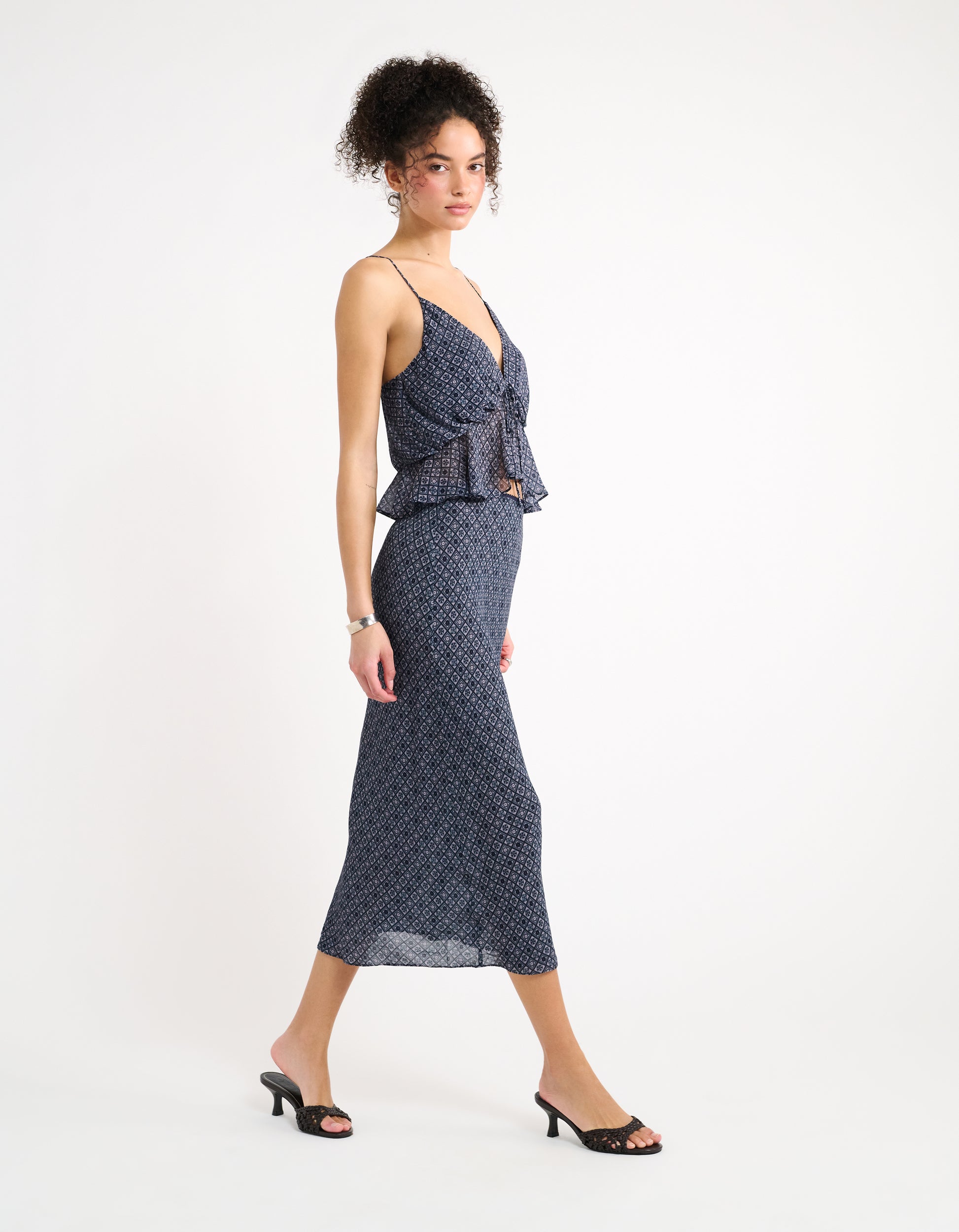 Stroll Midi Skirt | Mediterranean Tile | Size L