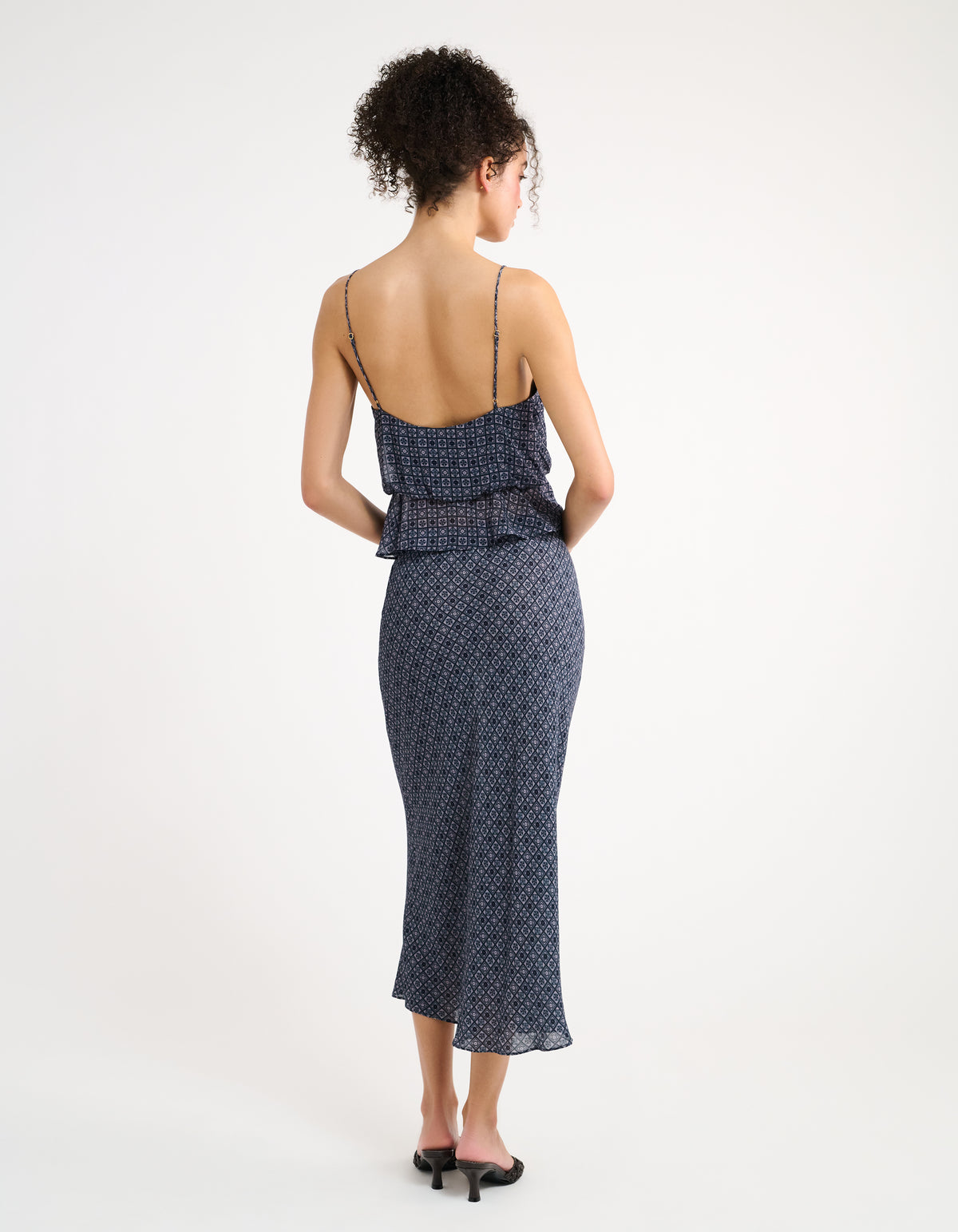 Stroll Midi Skirt | Mediterranean Tile