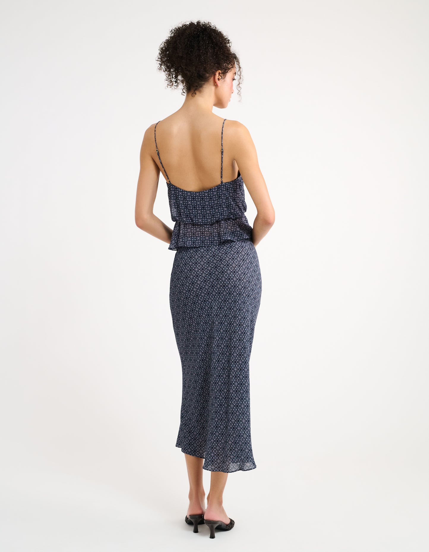 Stroll Midi Skirt | Mediterranean Tile