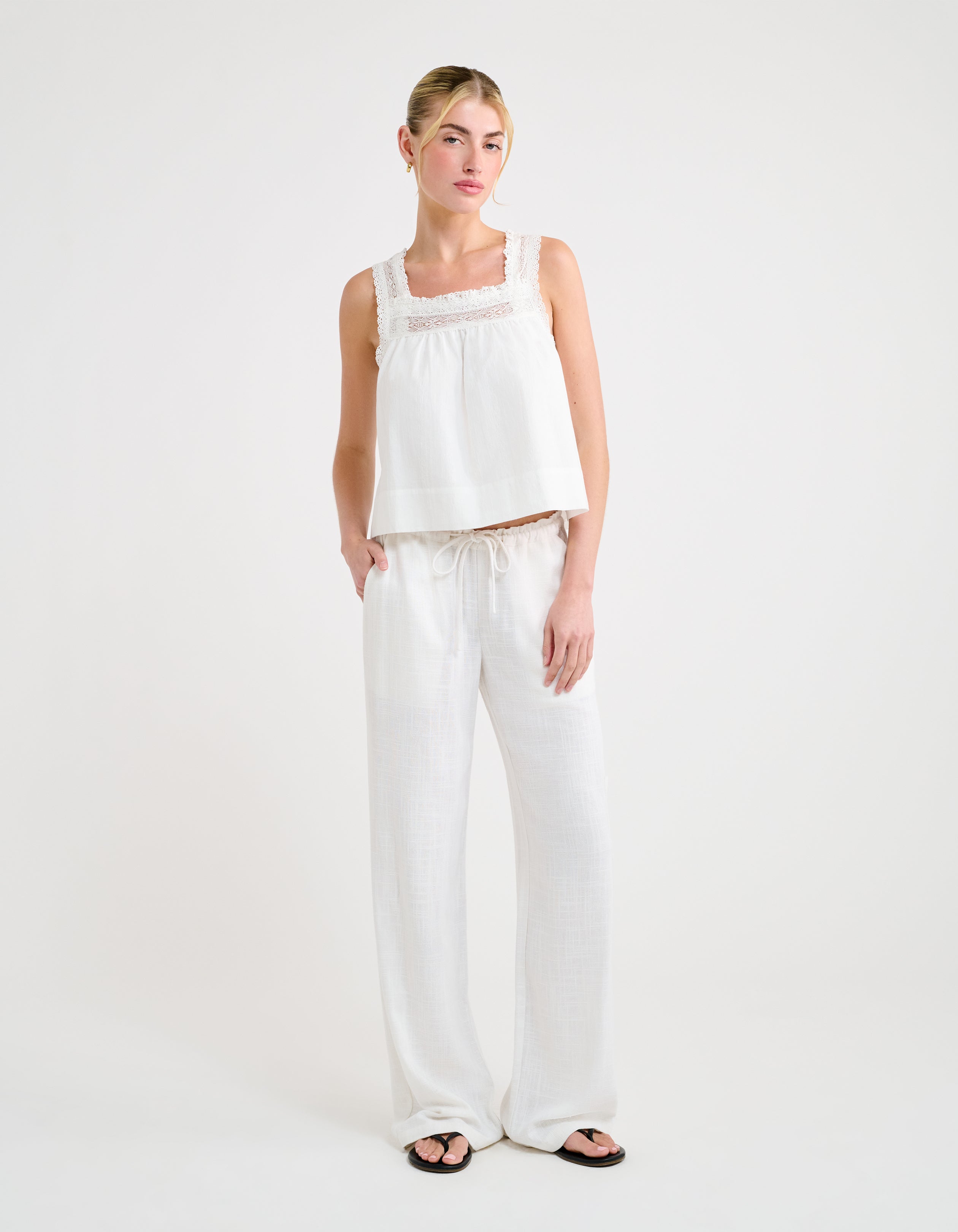 Willow Cotton Tank Top in White | Shop Women's Tanks – Rumored
