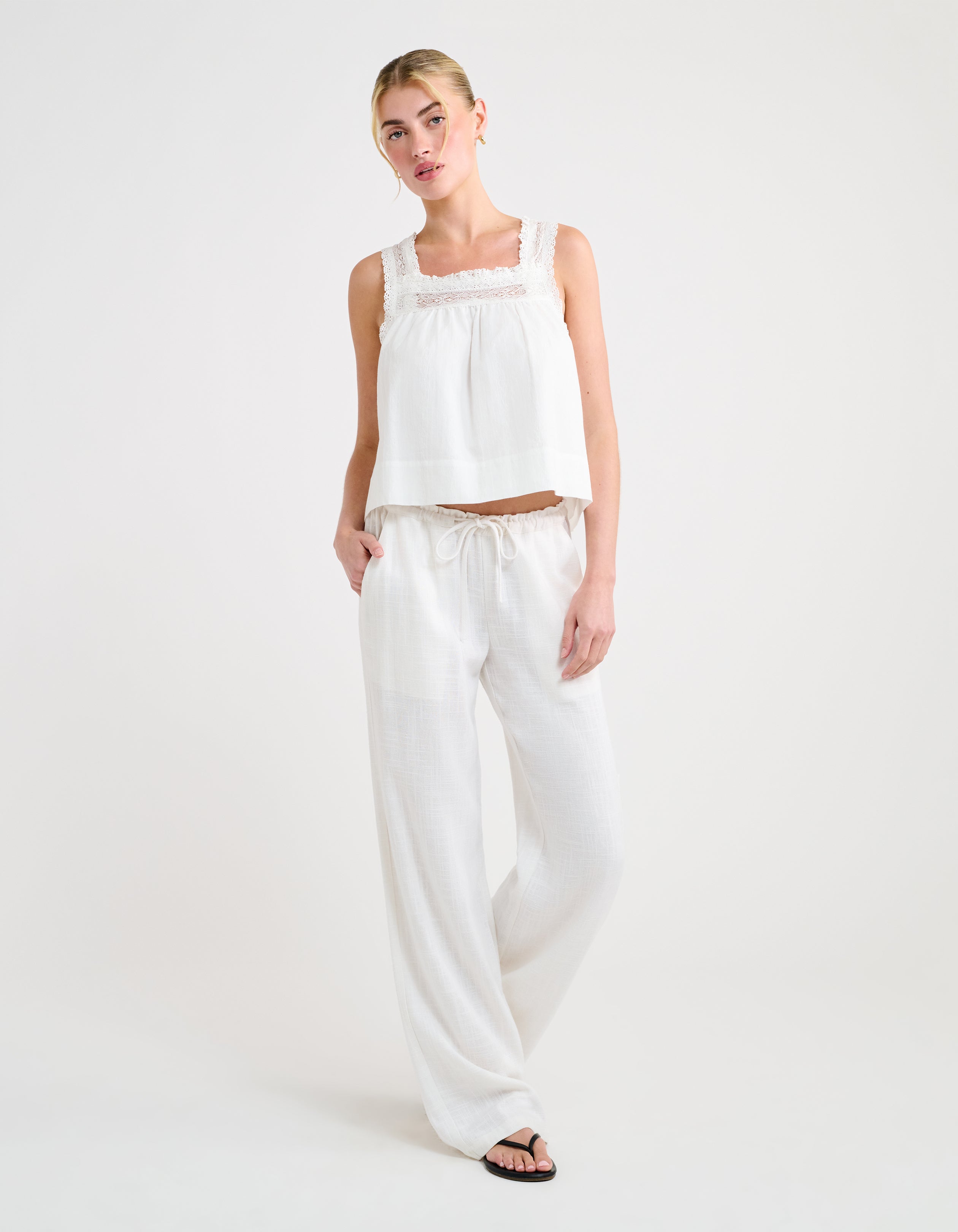 Willow Cotton Tank Top in White | Shop Women's Tanks – Rumored