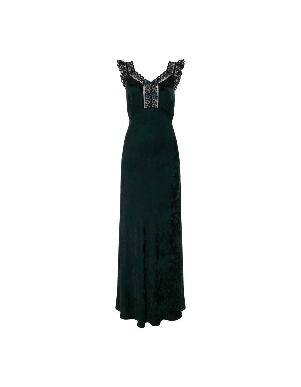 windsor velvet green dress Maxi in Emerald Jacquard everyday-wear