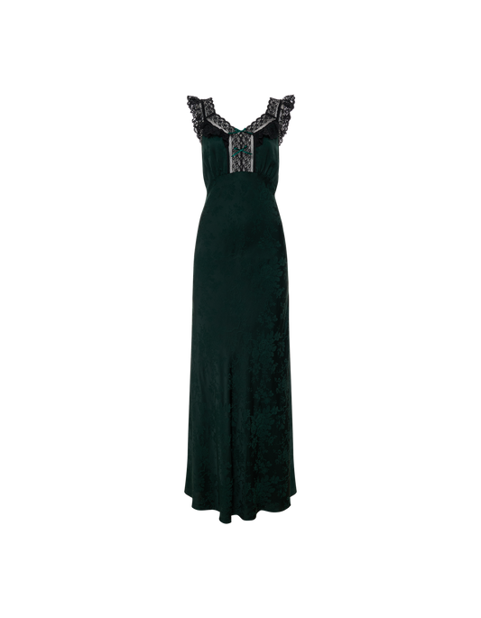 Windsor Maxi Dress | Emerald Jacquard