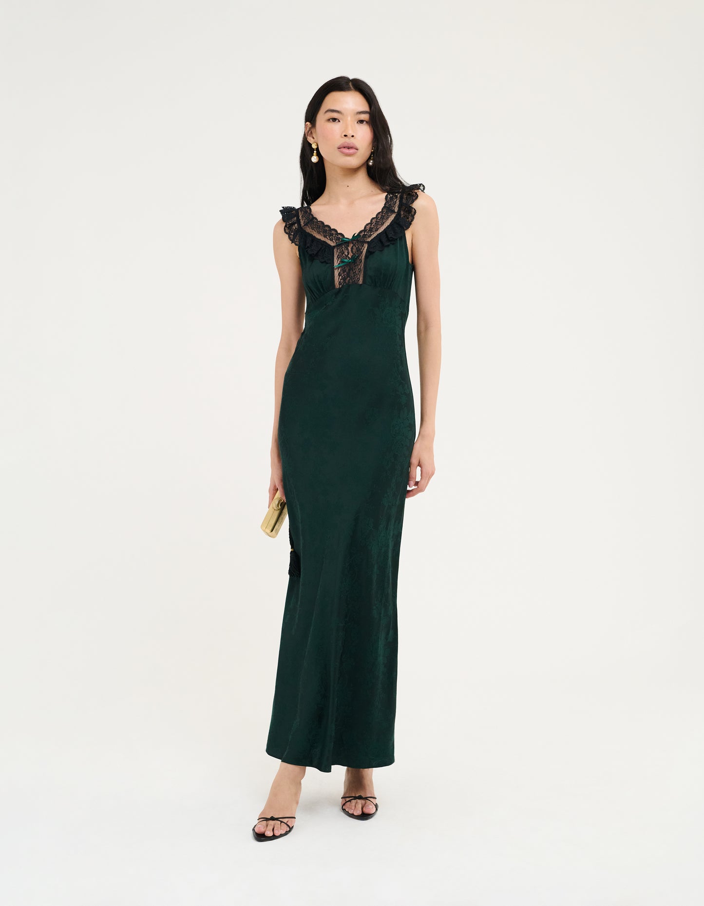 Windsor Maxi Dress | Emerald Jacquard