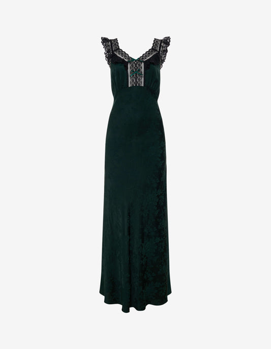 Windsor Maxi Dress | Emerald Jacquard