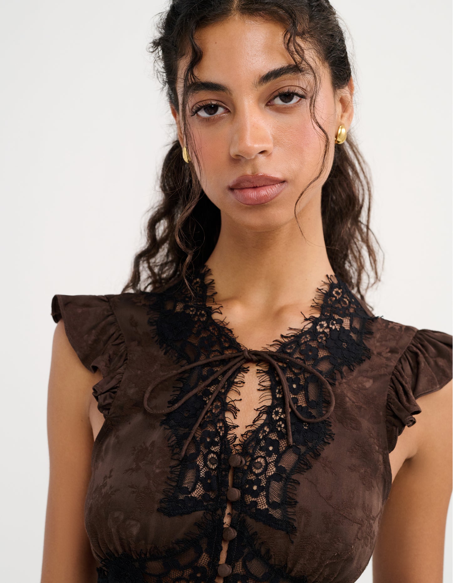 Wisteria Top | Espresso Jacquard