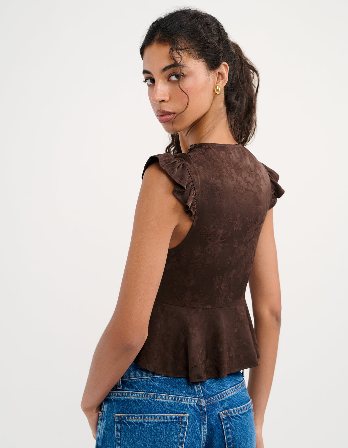 Wisteria Top | Espresso Jacquard