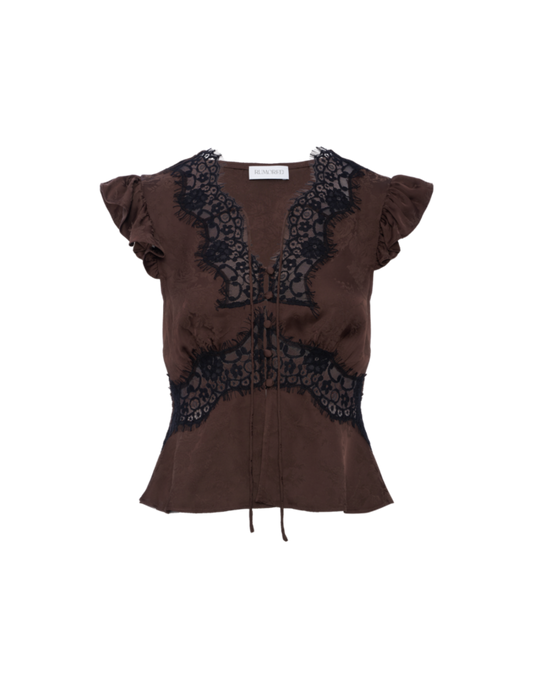 Wisteria Top | Espresso Jacquard
