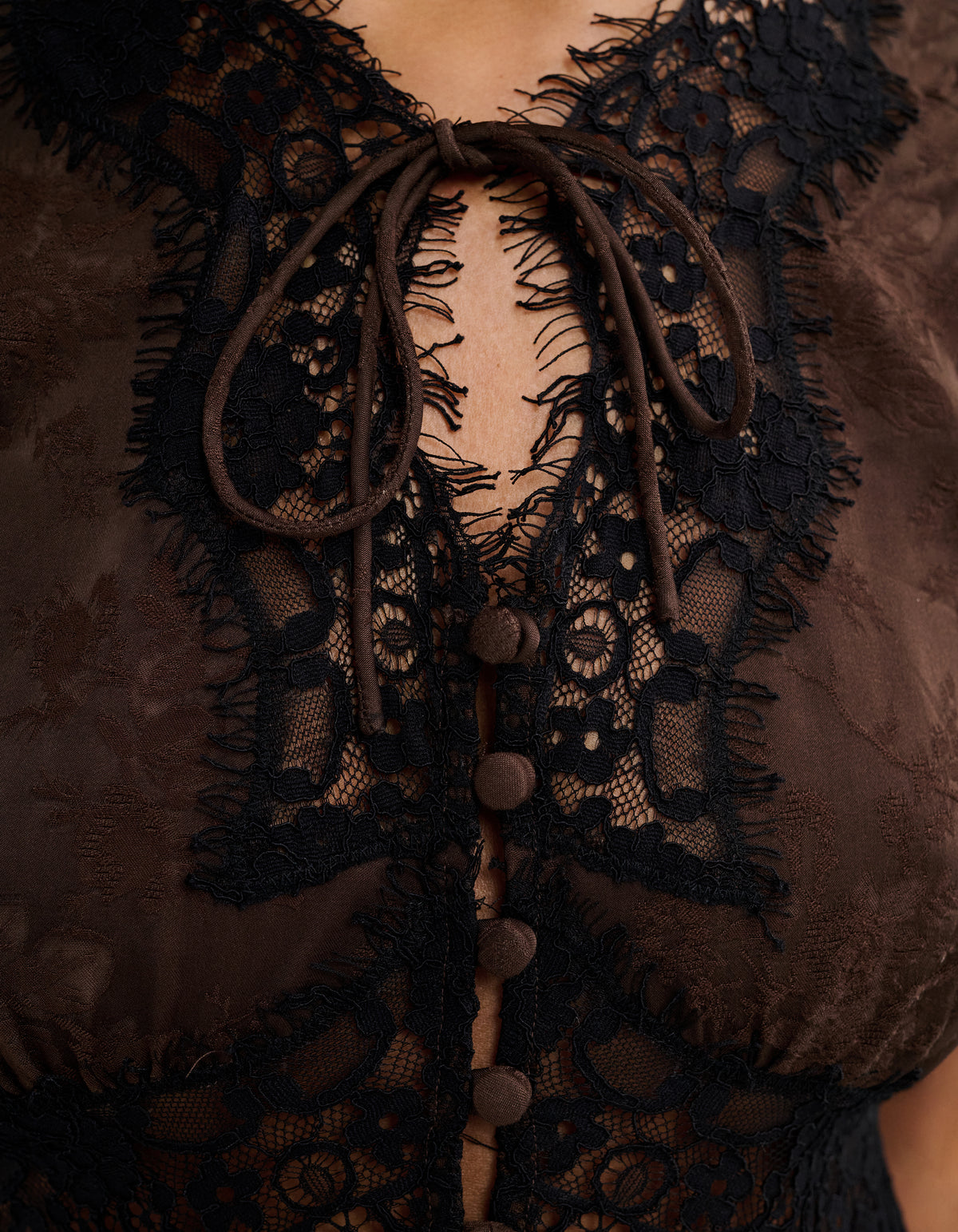 Wisteria Top | Espresso Jacquard