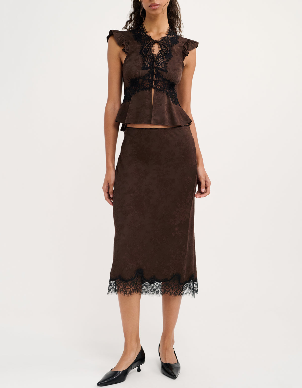 Wisteria Top | Espresso Jacquard