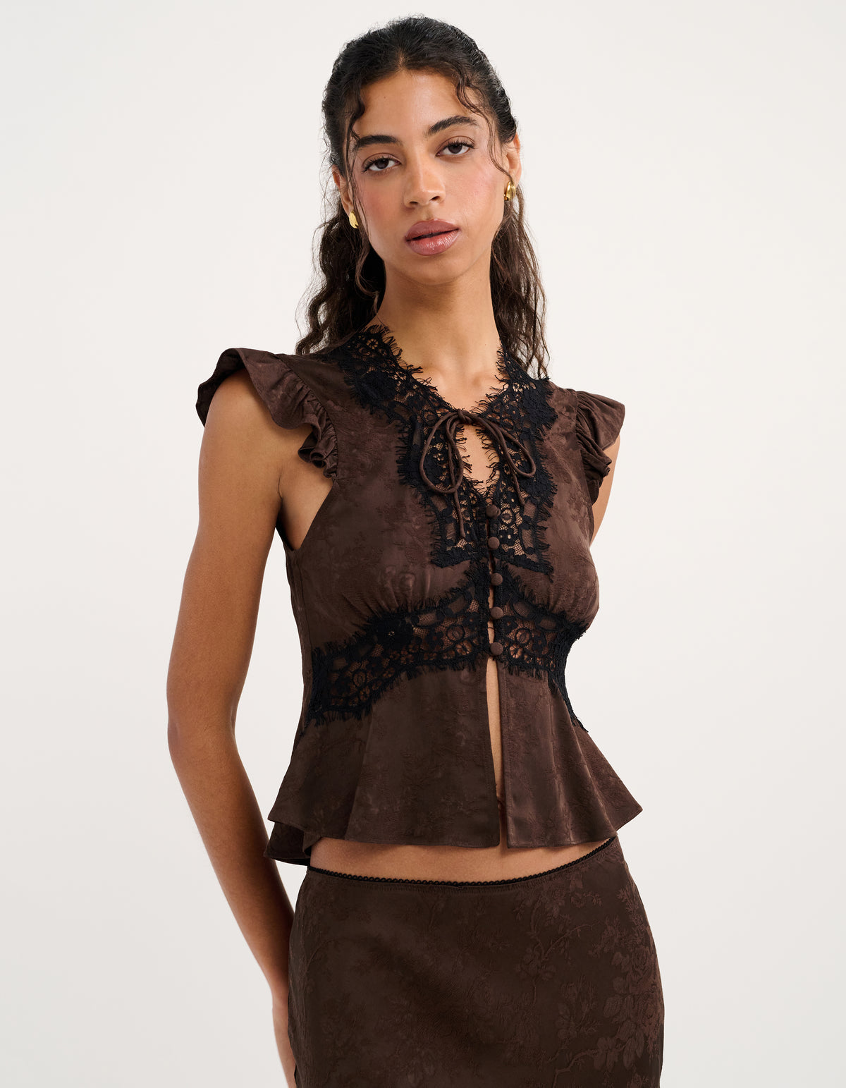 Wisteria Top | Espresso Jacquard