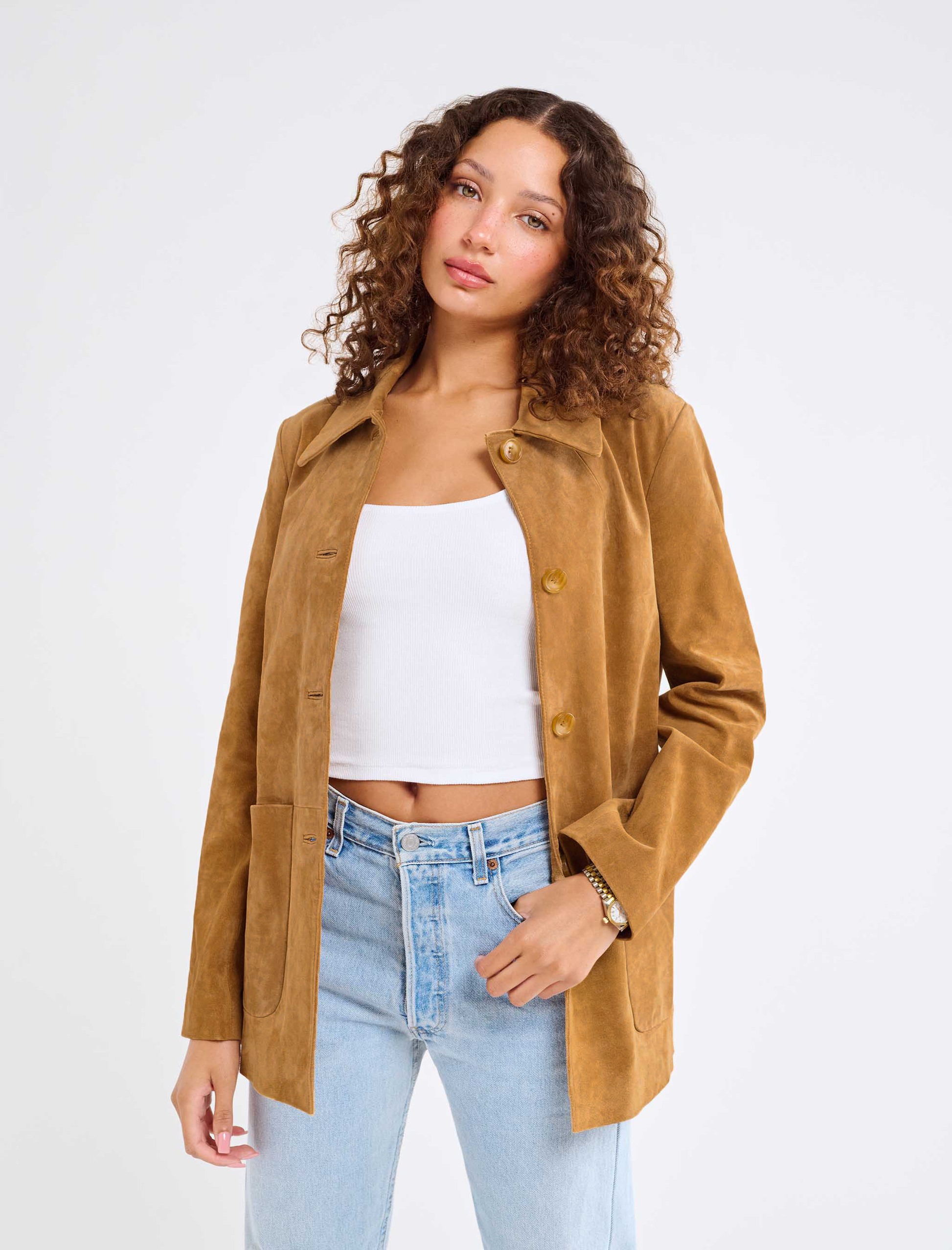Yellowstone Jacket | Genuice Suede in Saddle – Rumored Yellowstone Jacket | Genuice Suede in Saddle – Rumored