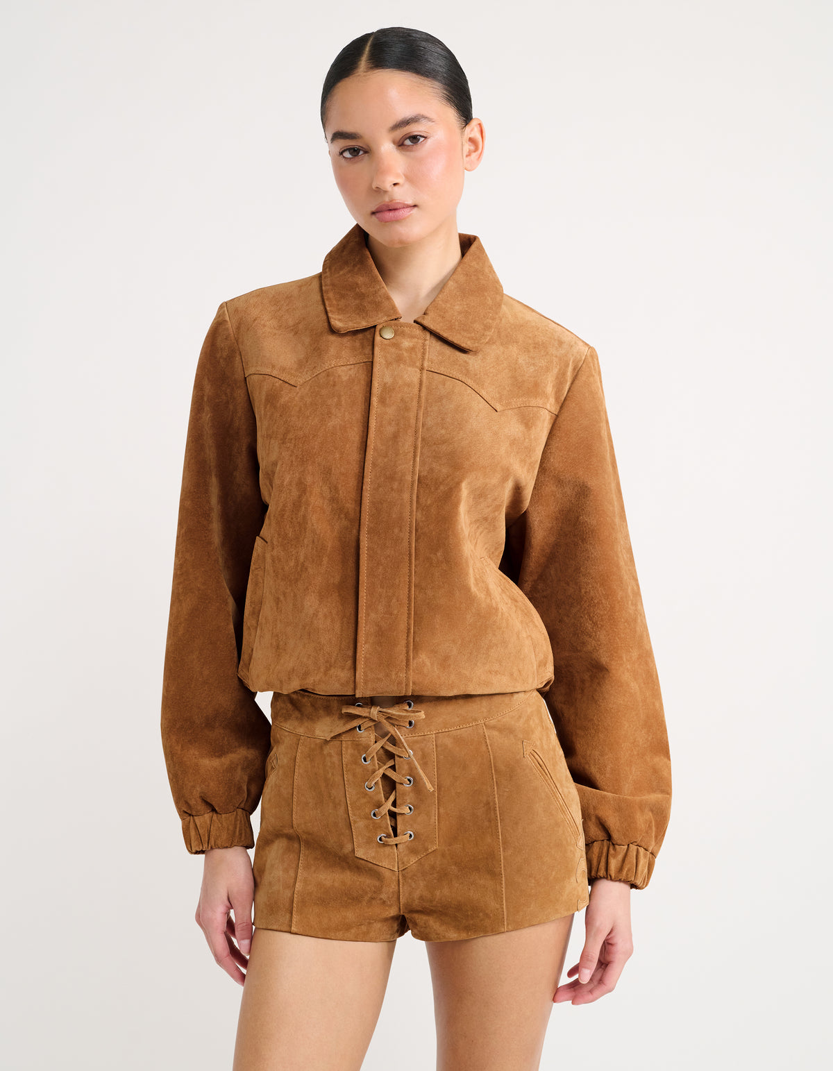 Yellowstone Suede Microshort in Saddle Suede