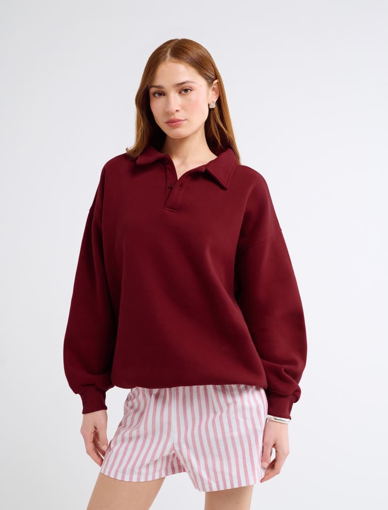 Airport Sweatshirt | Merlot - Sweaters