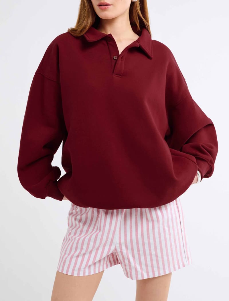 Airport Sweatshirt | Merlot - Sweaters
