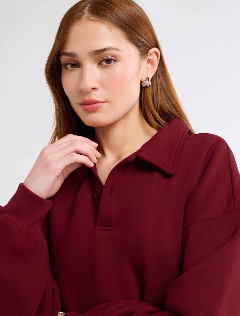 Airport Sweatshirt | Merlot - Sweaters