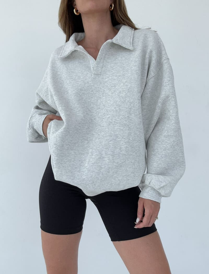 Airport Sweatshirt | Pearl Gray - Sweaters