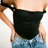 Antoinette Top | Black - Bustiers and Corsets