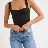 Antoinette Top | Black - Bustiers and Corsets
