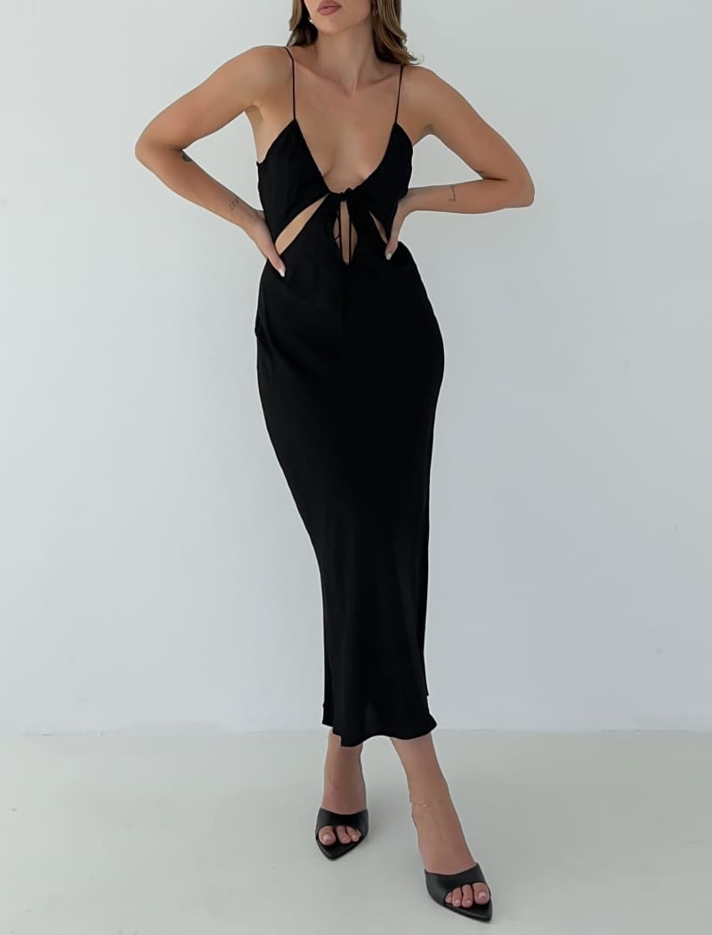 Brooklyn Baby Dress | Black - Midi Dress