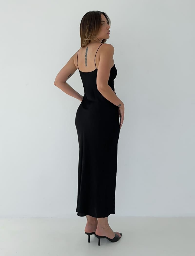 Brooklyn Baby Dress | Black - Midi Dress