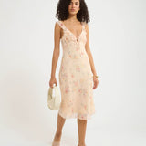 Butterfly Midi Dress Blush | Whisper Floral - Midi Dress