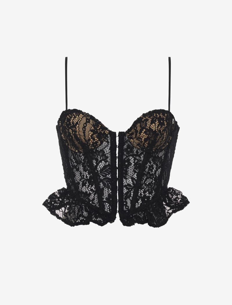 Cabaret Corset | Black Lace - Bustiers and Corsets
