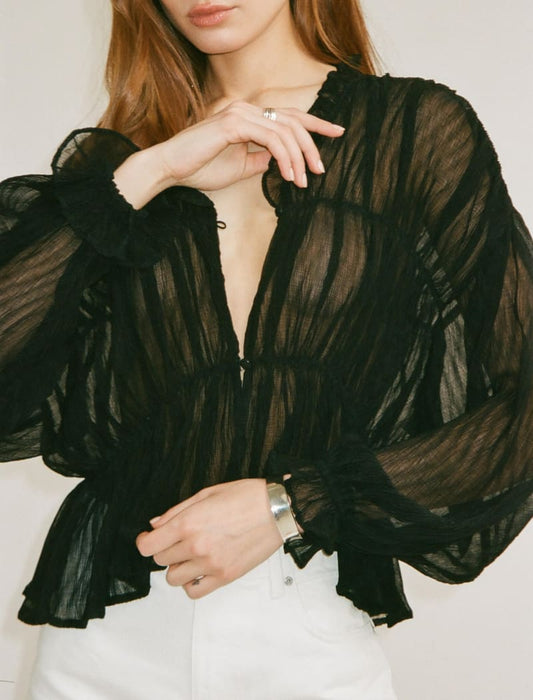 Cambridge Top | Black - Tops