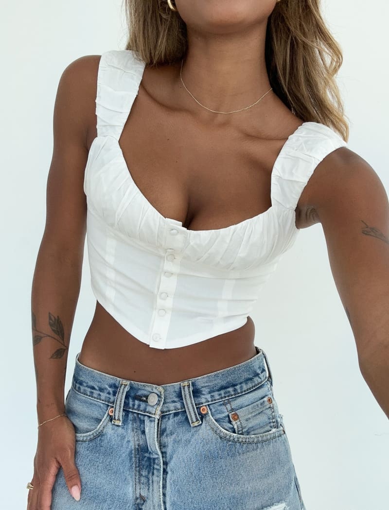 Chianti Top | White - Bustiers and Corsets