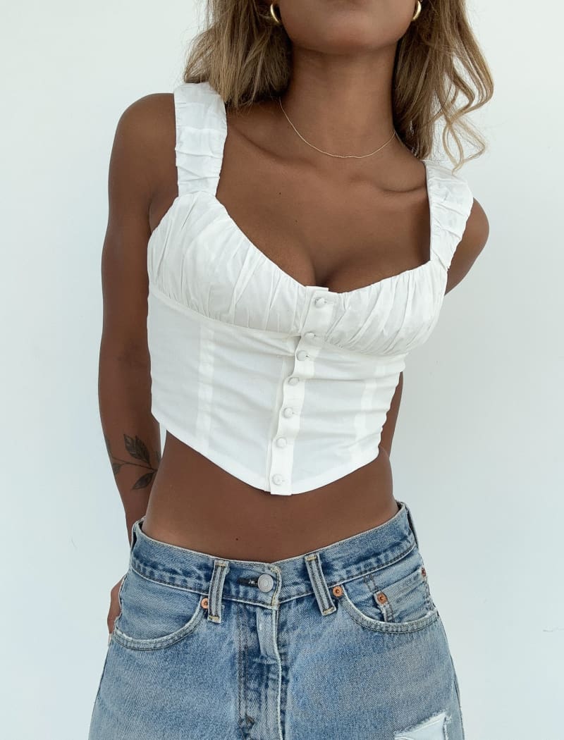 Chianti Top | White - Bustiers and Corsets