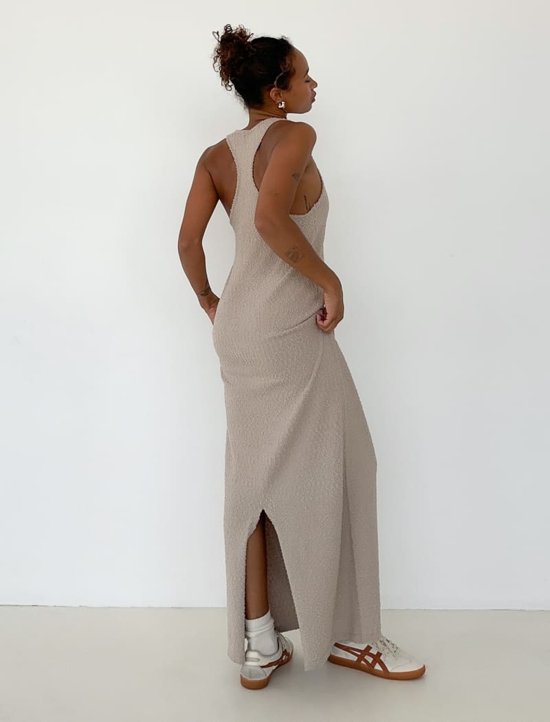 Cloud Nine Maxi Dress | Taupe - Maxi Dress