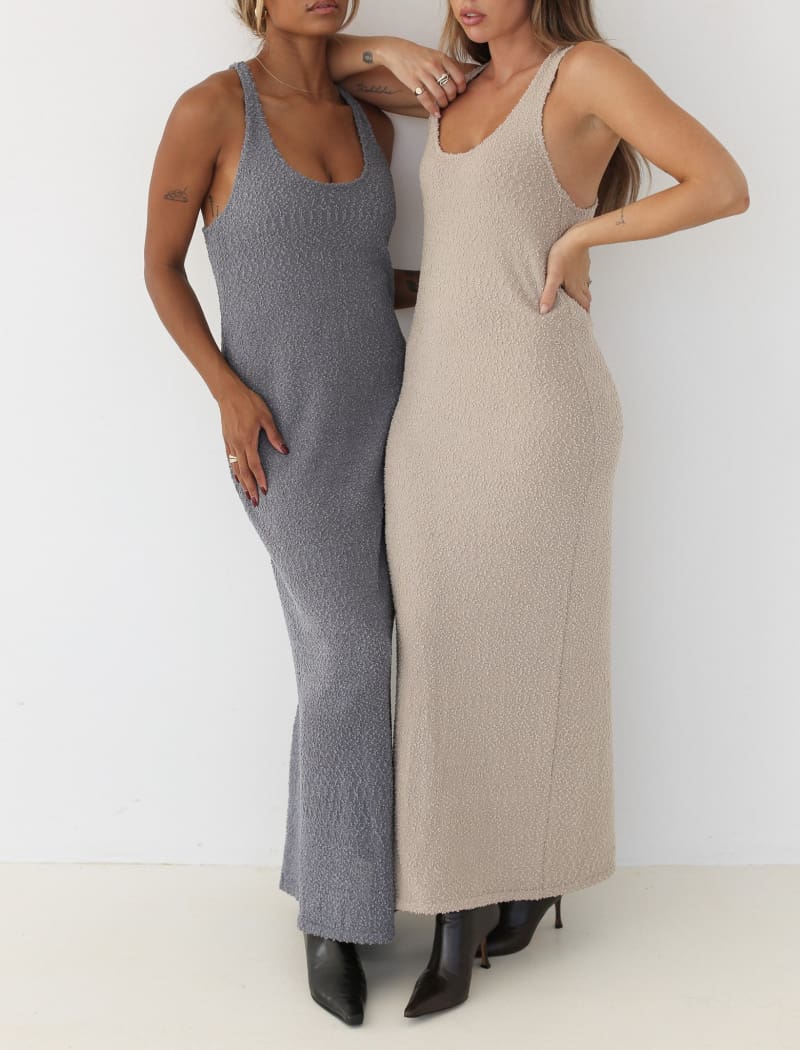 Cloud Nine Maxi Dress | Taupe - Maxi Dress