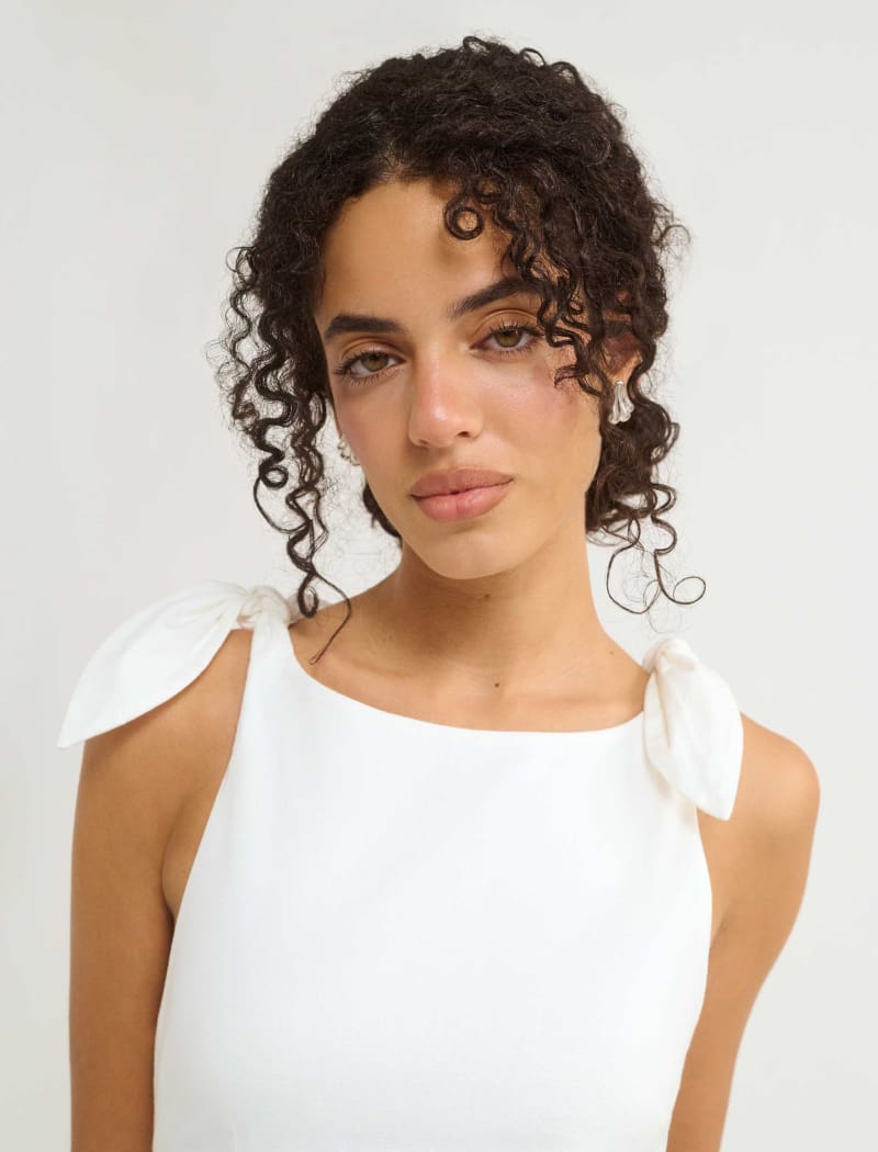 Coastal Mini Dress | White Linen - Mini Dress