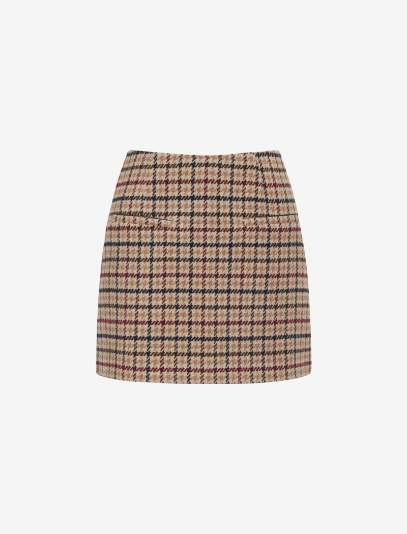 Coco Mini Skirt | Newbury Plaid Tweed - Mini Skirt