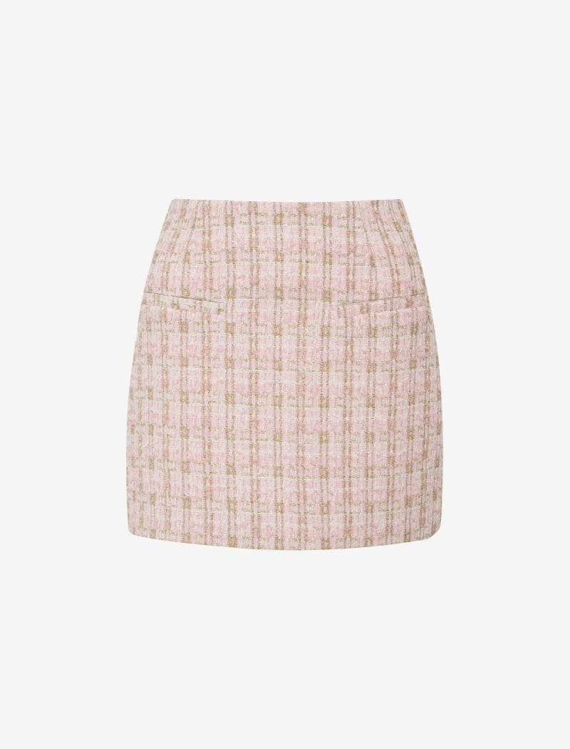 Coco Mini Skirt | Pink Shimmer Tweed