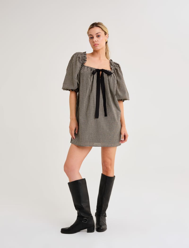 Darling Mini Dress | Black Gingham Rumored Darling Mini Dress | Black Gingham Rumored