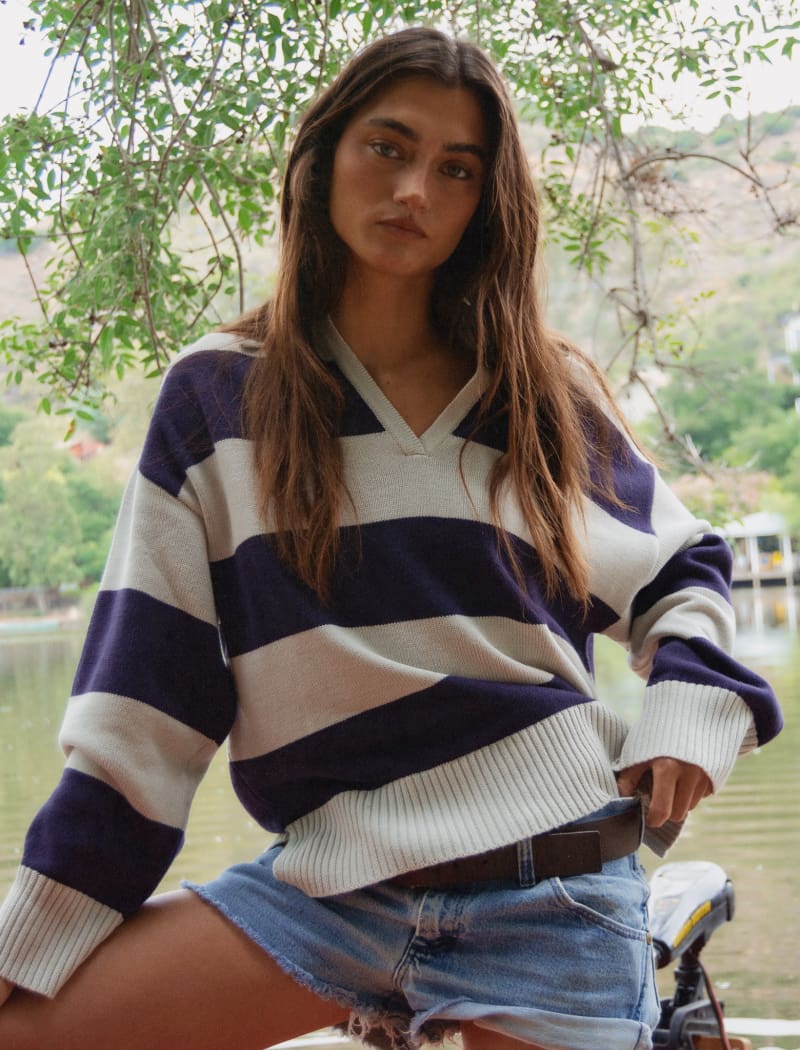 Delancey Sweater | Nautical Stripe - Sweaters