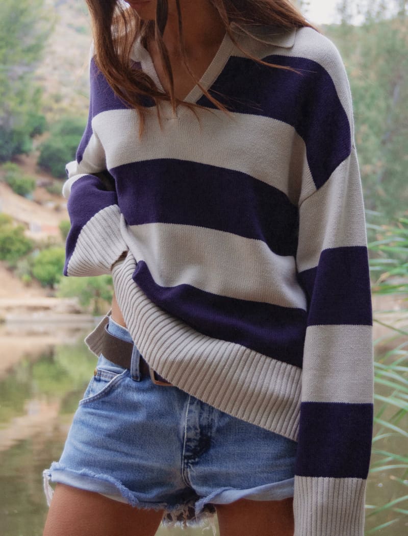 Delancey Sweater | Nautical Stripe - Sweaters