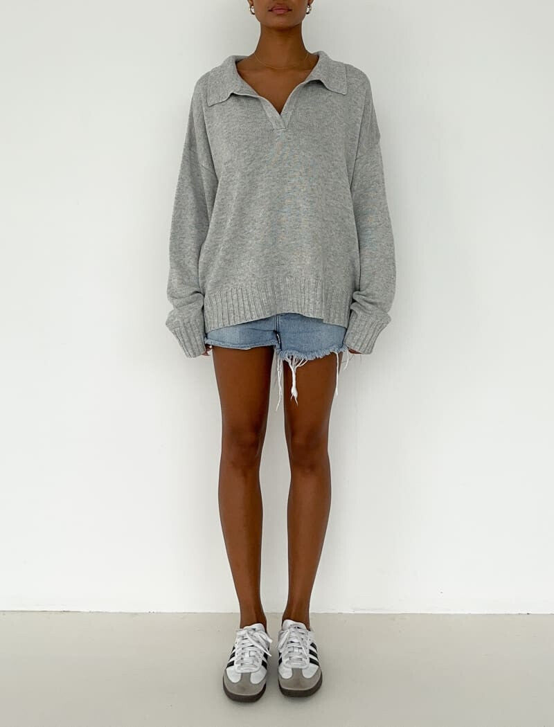 Delancey Sweater | Pearl Gray - Knitwear