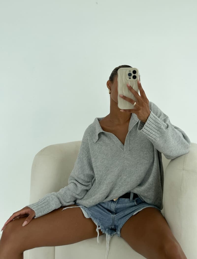 Delancey Sweater | Pearl Gray - Knitwear