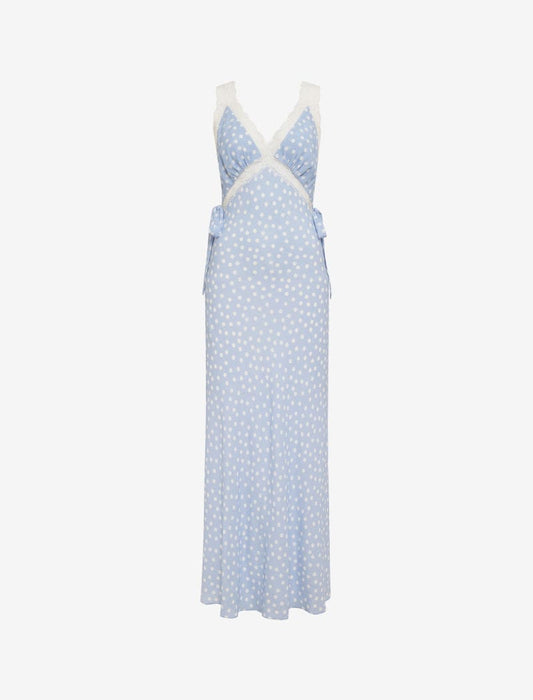Dolly Midi Dress | Blue Ditsy Dot