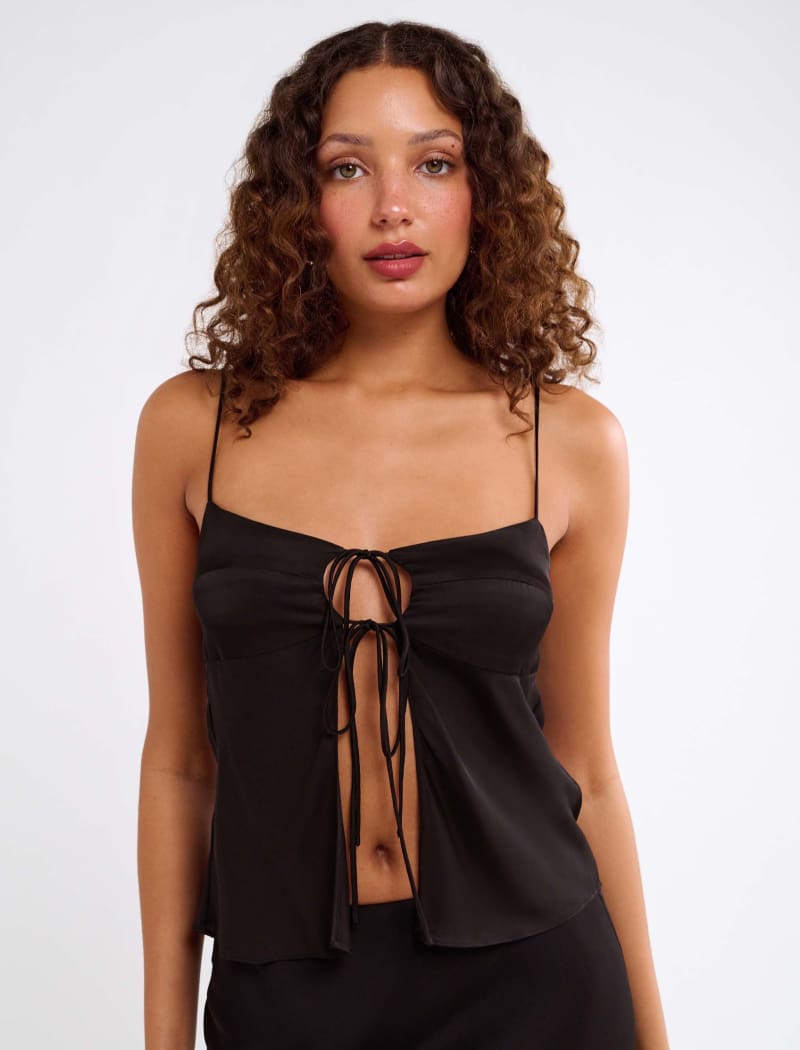 Edelweiss Cami | Black - Camis and Tanks